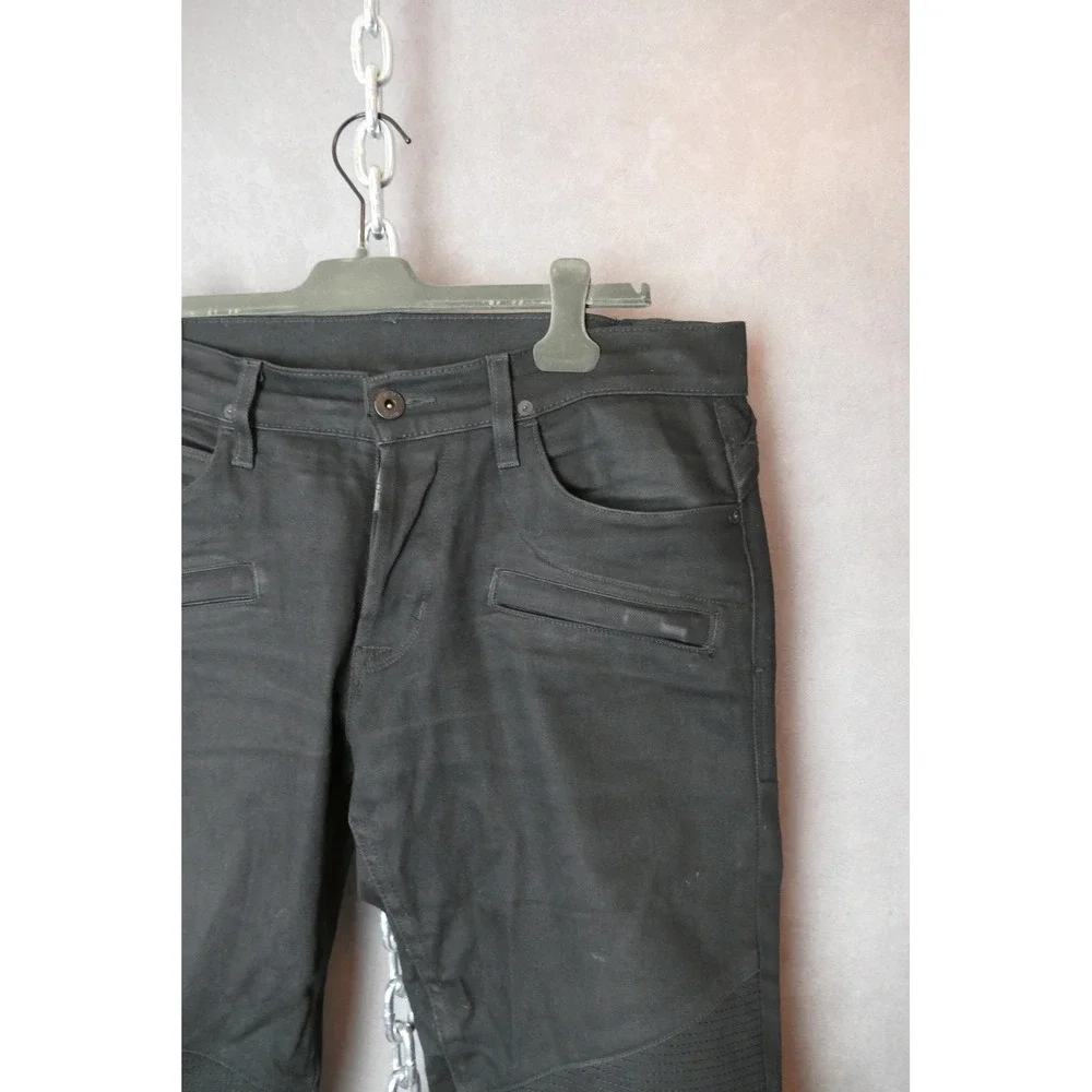 Hudson Blinder Biker Moto Jean Black Slim Fit Jeans 36x34 Moto Style Denim Pants